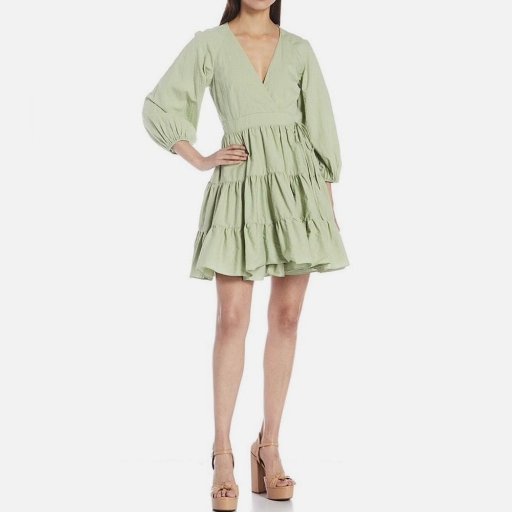 Gianni Bini Wrap Dress / Sage Green / Size M